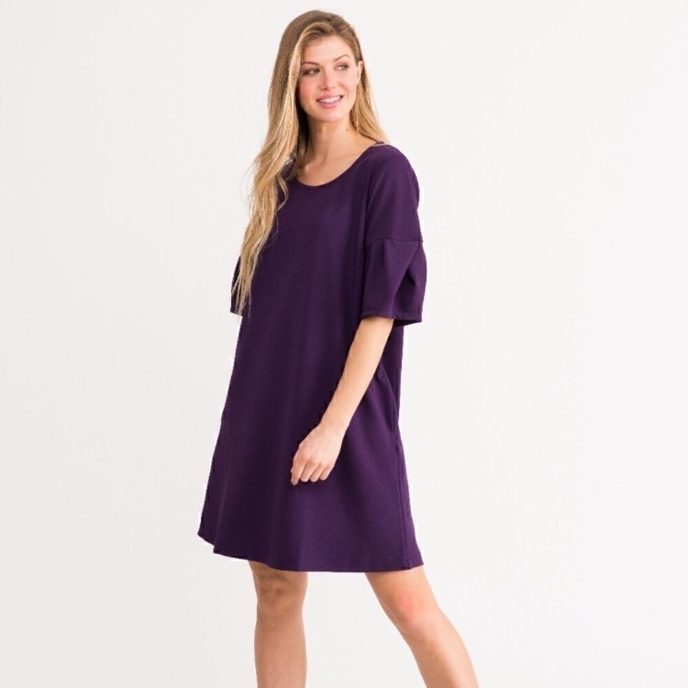 Agnes & Dora | NEW Plum Purple Adams Shift Dress